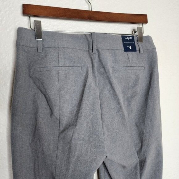 J.Crew Factory Slim Cropped Ruby Pants in Stretch Twill Gray Women's Size 6 NWT - Picture 4 of 7